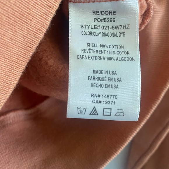 Re/Done 70s Half-Zip Cotton Sweatshirt - Picture 7 of 8